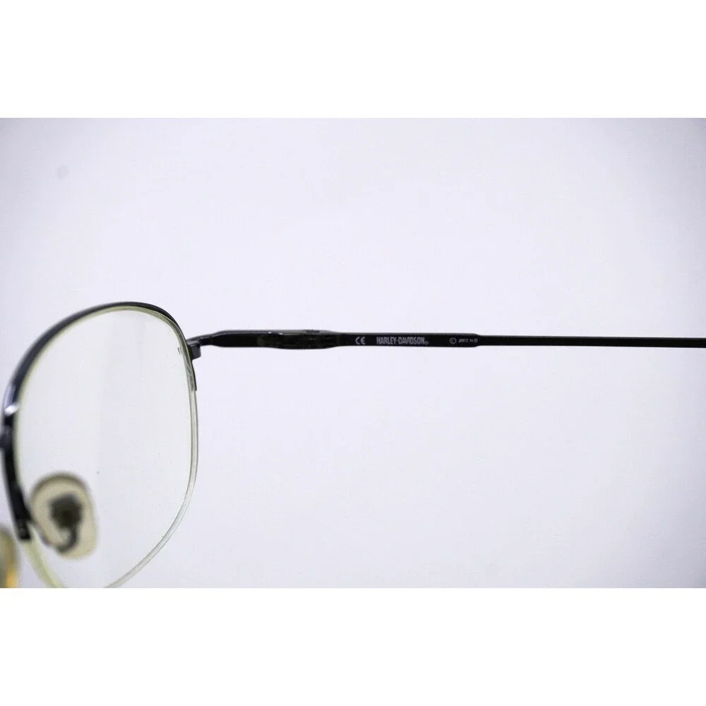 Harley Davidson Half Rim Eyeglasses Frame HD 215 Black Metal 50-19-135 2003 HD